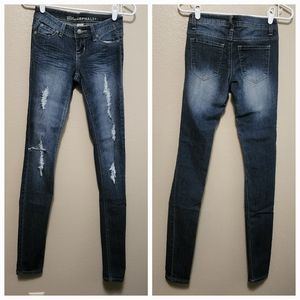 Like New! Blue Asphalt Ripped Long Blue Jeans
